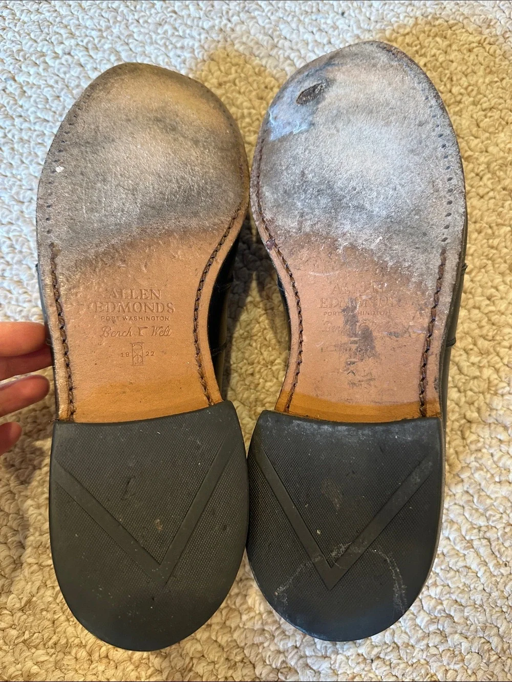 Allen Edmonds Black Leather Penny Loafers